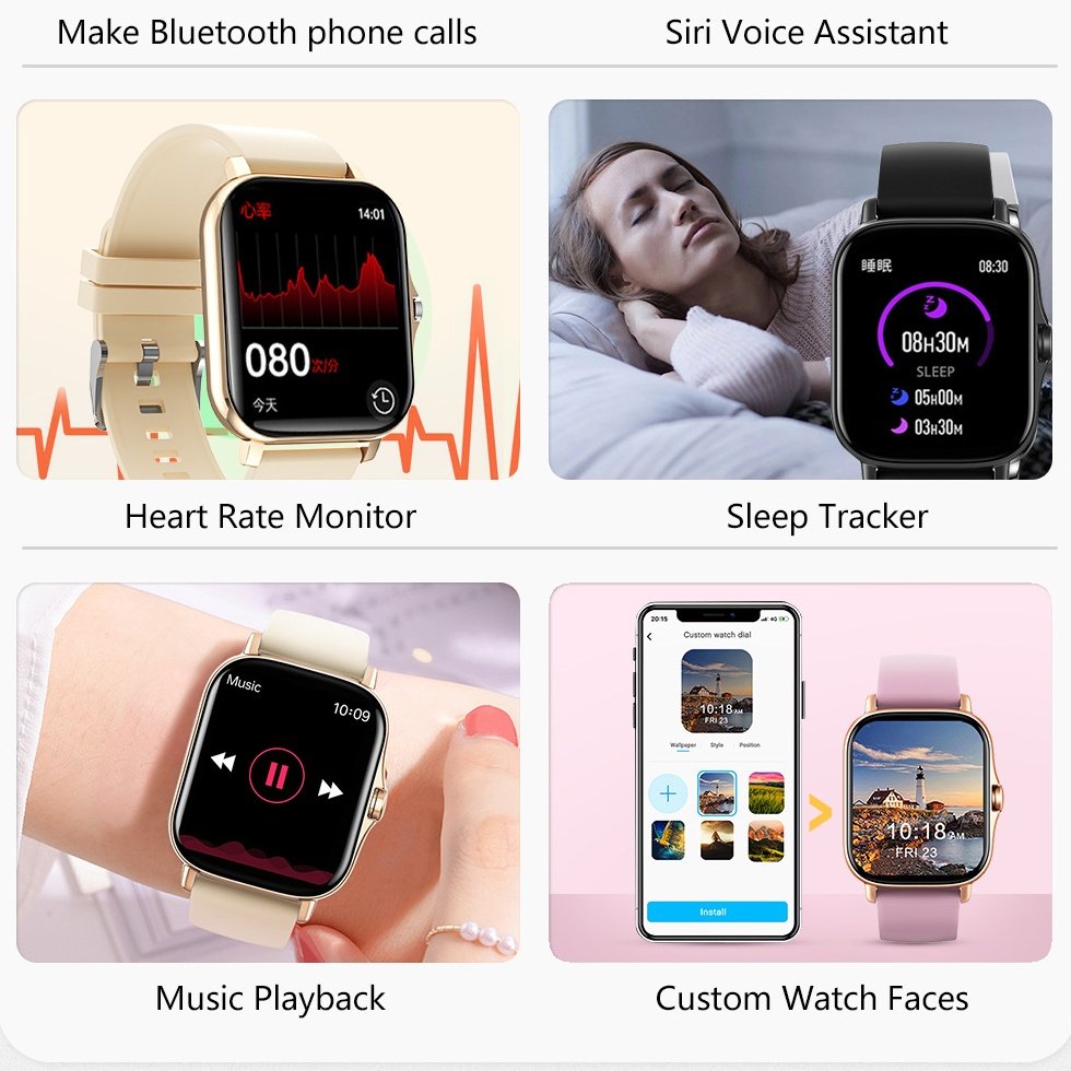 Popular New Electronic Reloj Inteligentes Step Counter Smartwatch for Apple Sleep Heart Rate Monitor Fitness Tracker Smart Watch